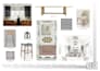 create mood board with realistic floor plan and perspectives